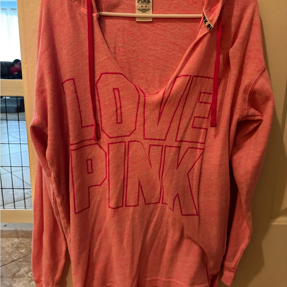 Victoria's Secret Love Pink Coral Hoodie